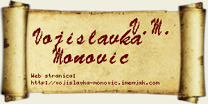 Vojislavka Monović vizit kartica